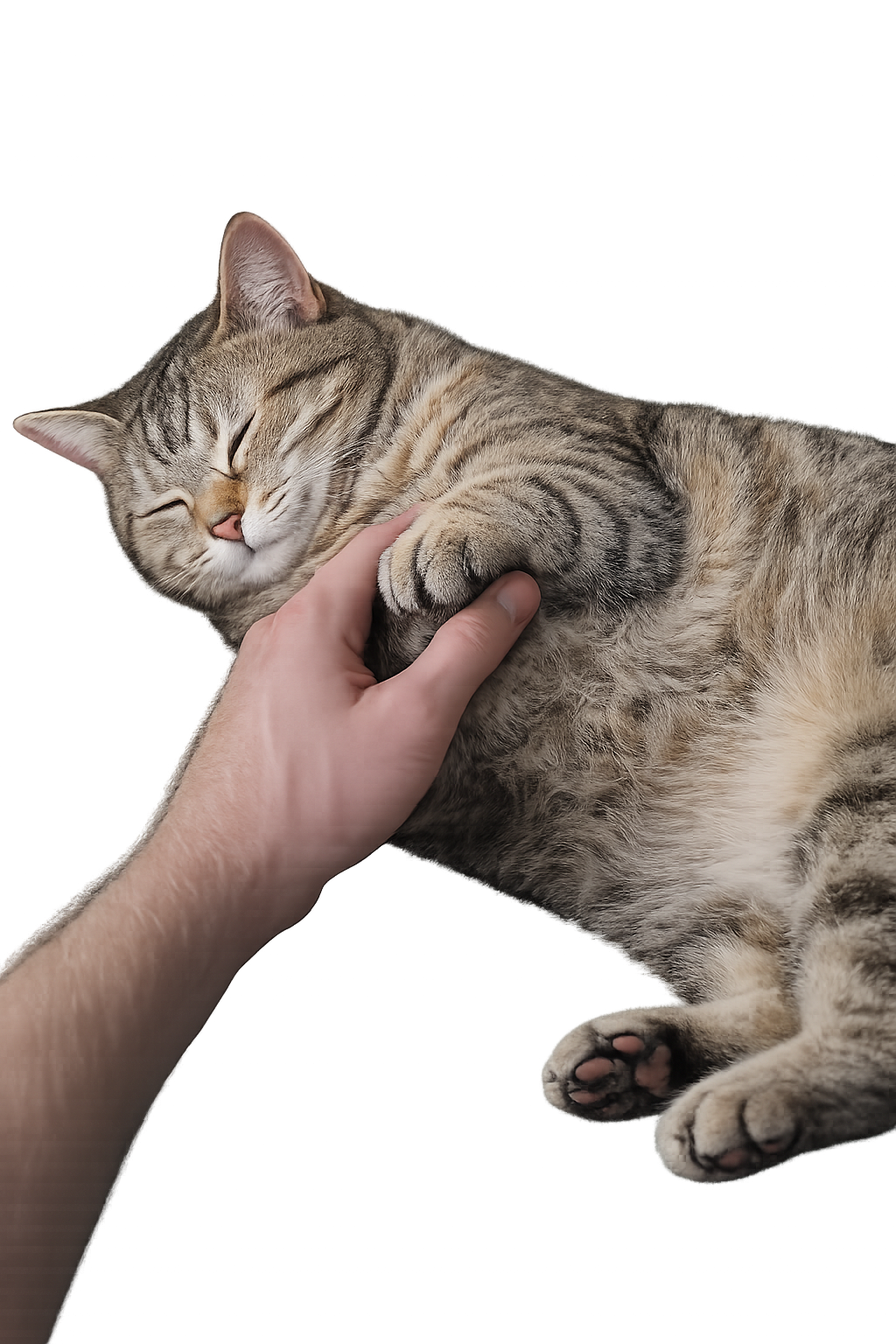 Showing where to find a cat's heartbeat